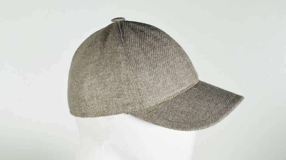 Panizza Berretto baseball panizza tortora in lana shetland Sottocosto