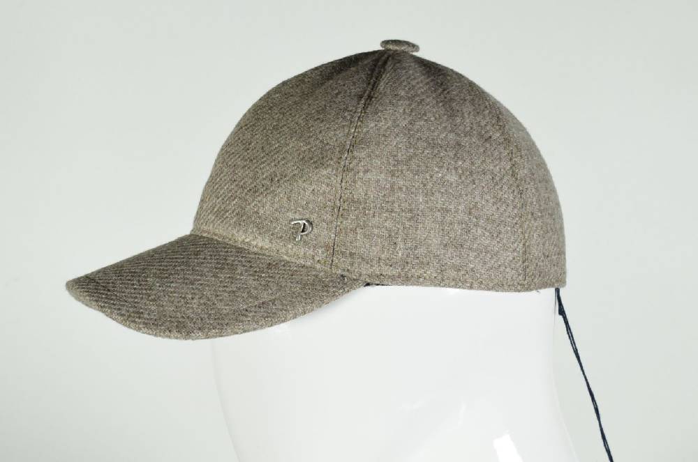 Panizza Berretto baseball panizza tortora in lana shetland Sottocosto