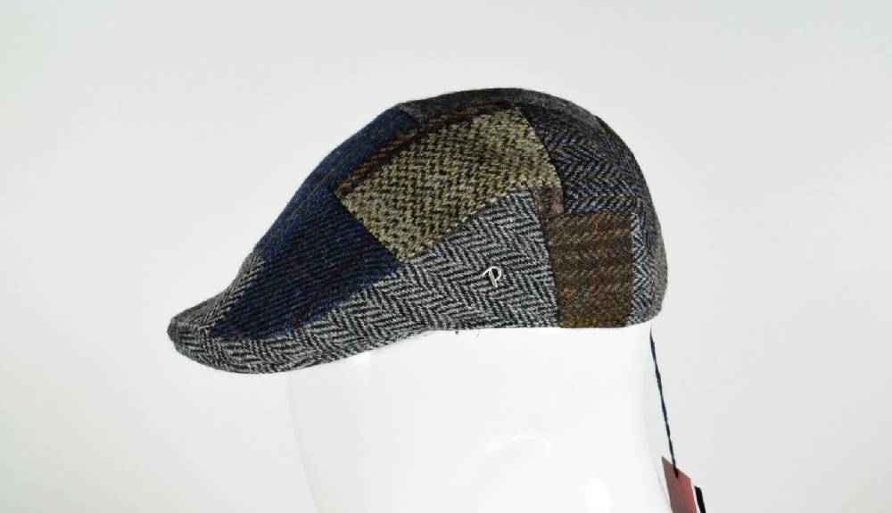Panizza Berretto panizza a patchwork in lana harris tweed Offerta