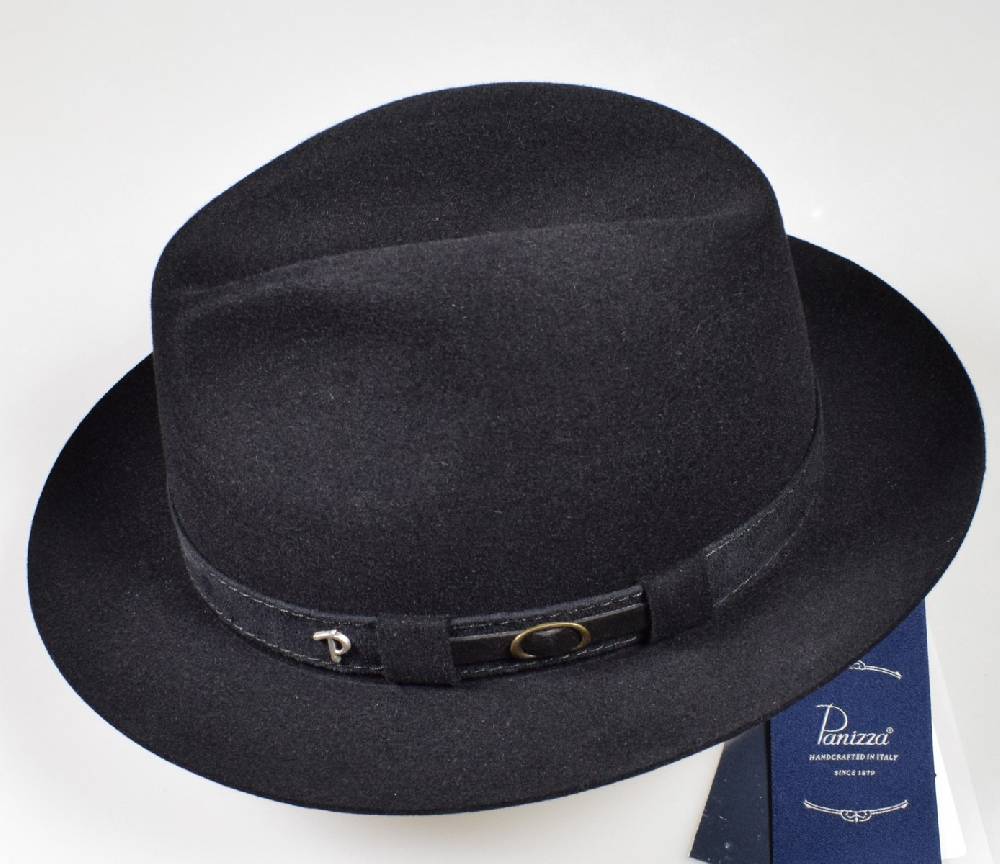 Panizza Cappello classico in feltro panizza nero waterproof Offerte