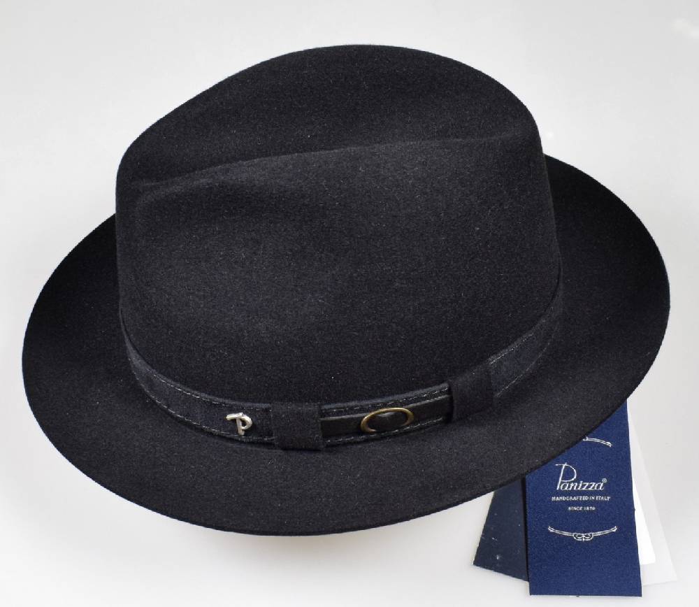 Panizza Cappello classico in feltro panizza nero waterproof Offerte