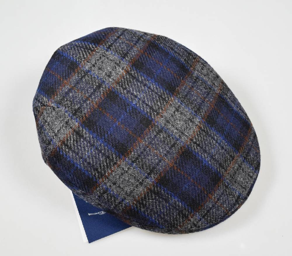 Panizza Berretto panizza blu fantasia british a quadri Vendita Calda