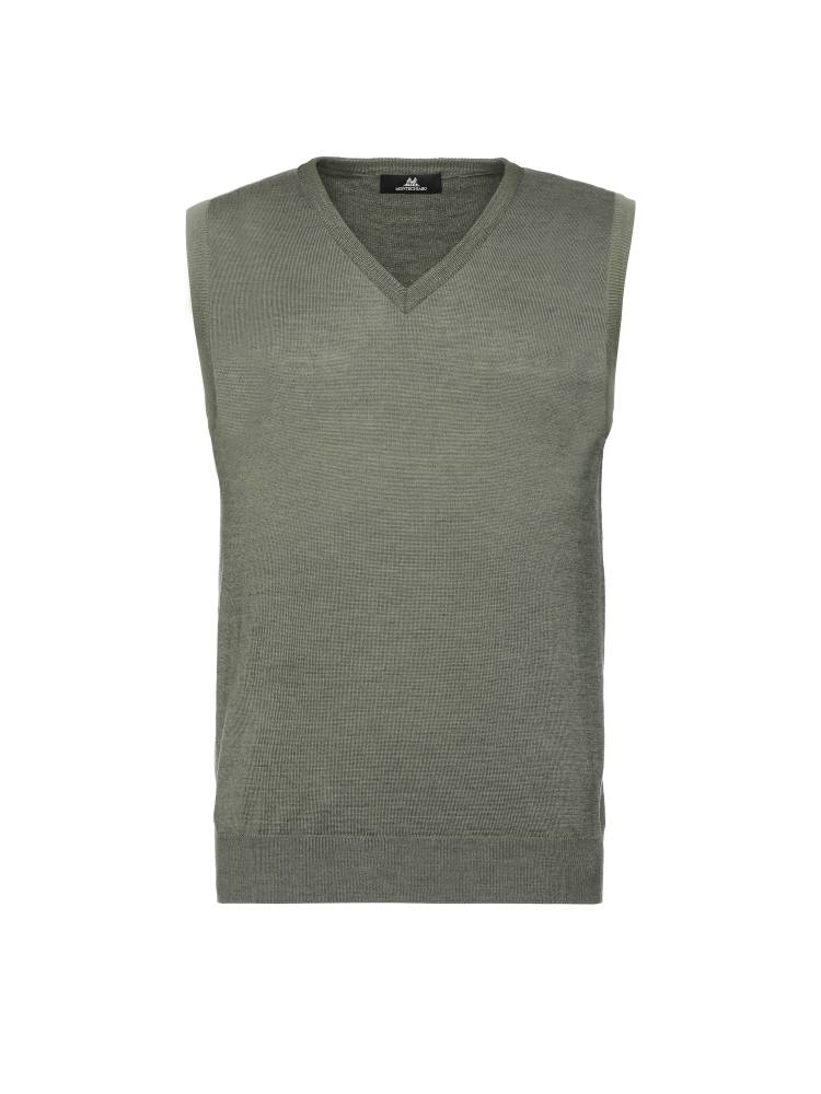 Montechiaro Gilet scollo a v montechiaro in misto lana pettinata modern fit Negozio