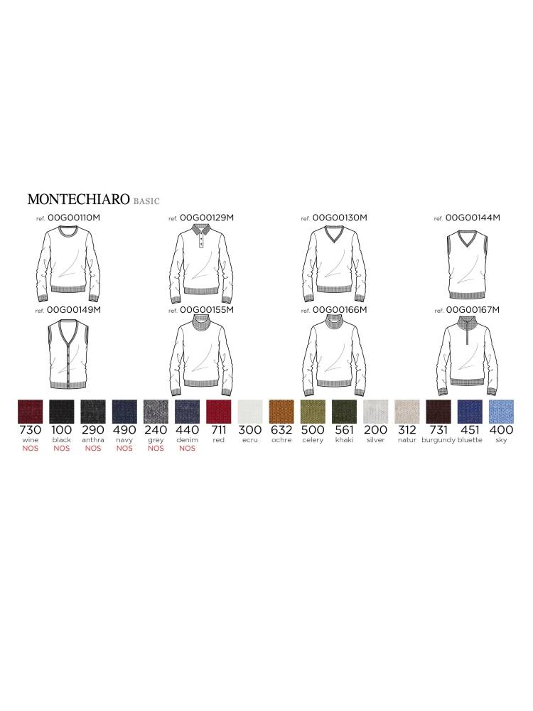 Montechiaro Girocollo montechiaro in misto lana pettinata modern fit 2025