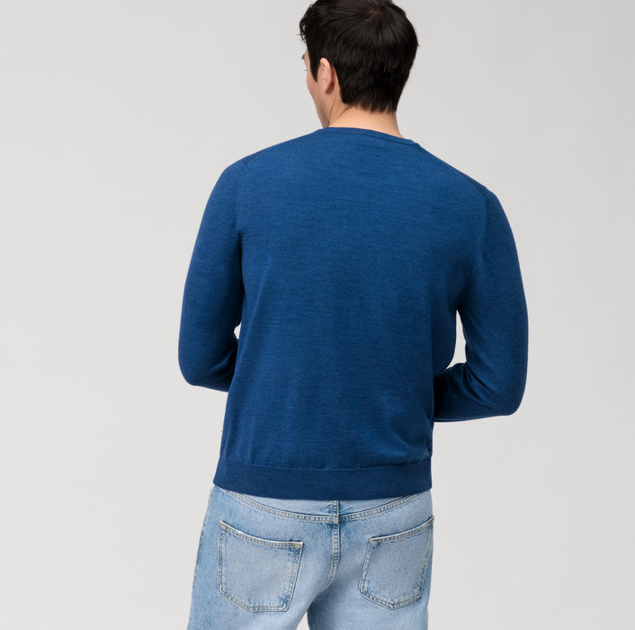 Olymp Girocollo olymp blu marine lana merinos regular fit Italy