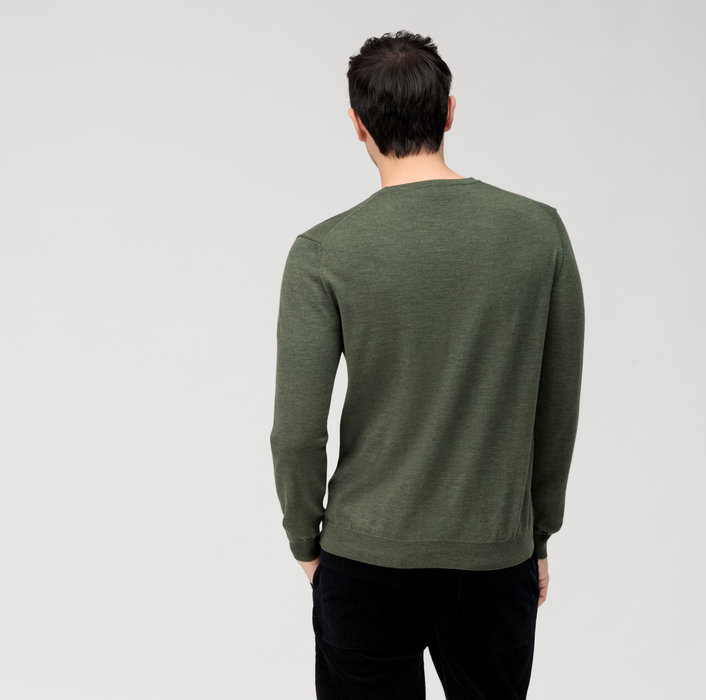 Olymp Girocollo olymp verde lana merinos regular fit Spedizione Gratuita