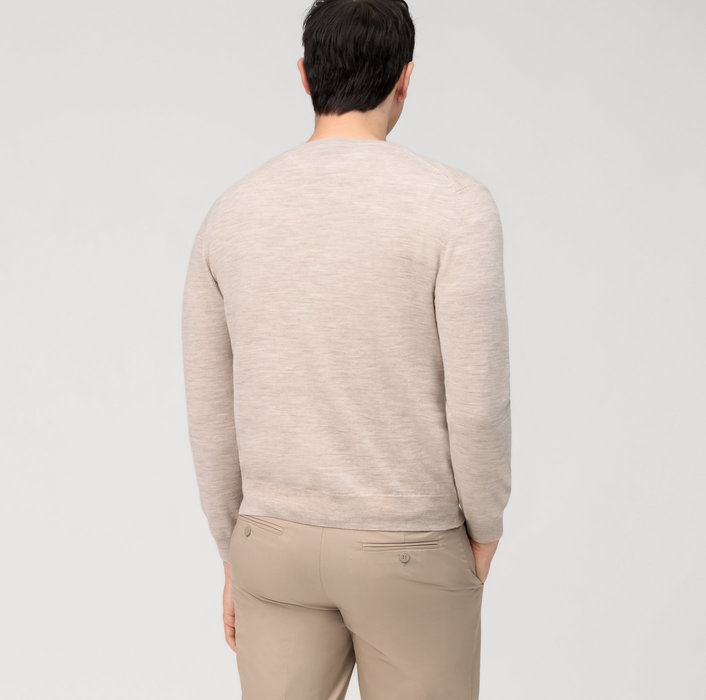 Olymp Girocollo olymp beige lana merinos regular fit Negozi Online