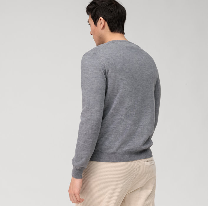 Olymp Pullover scollo a v grigio medio olymp regular fit Affare Del Giorno