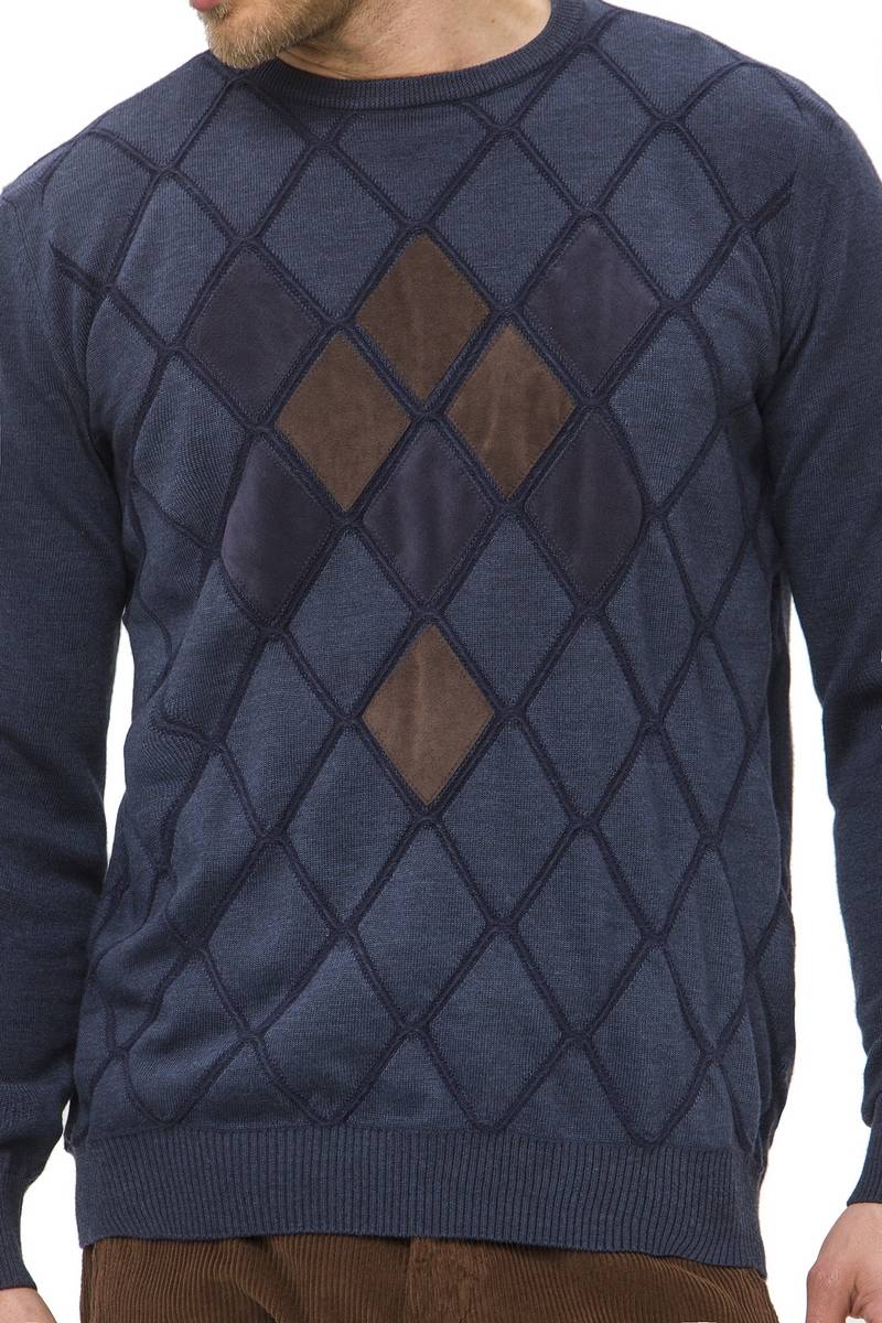 Green Coast Maglia blu girocollo green coast lana merinos zegna baruffa Convenienza