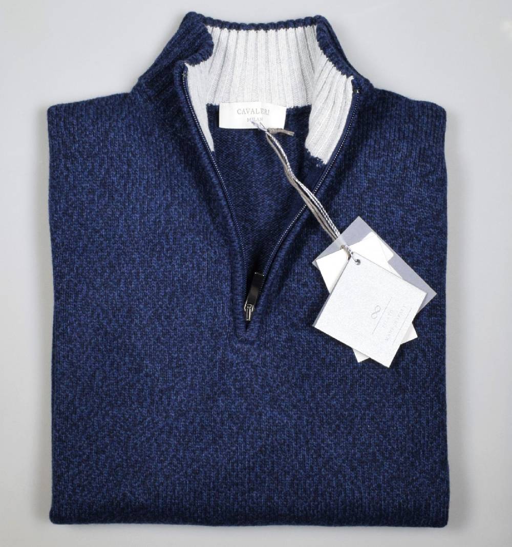 Cavalieri Milano Lupetto con zip cavalieri lana cashmere seta Novità
