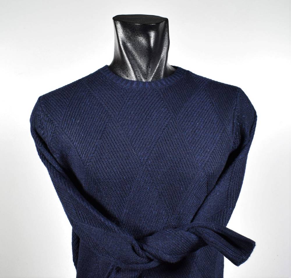 Cavalieri Milano Girocollo intarsio vanisè cavalieri lana cashmere Sconto