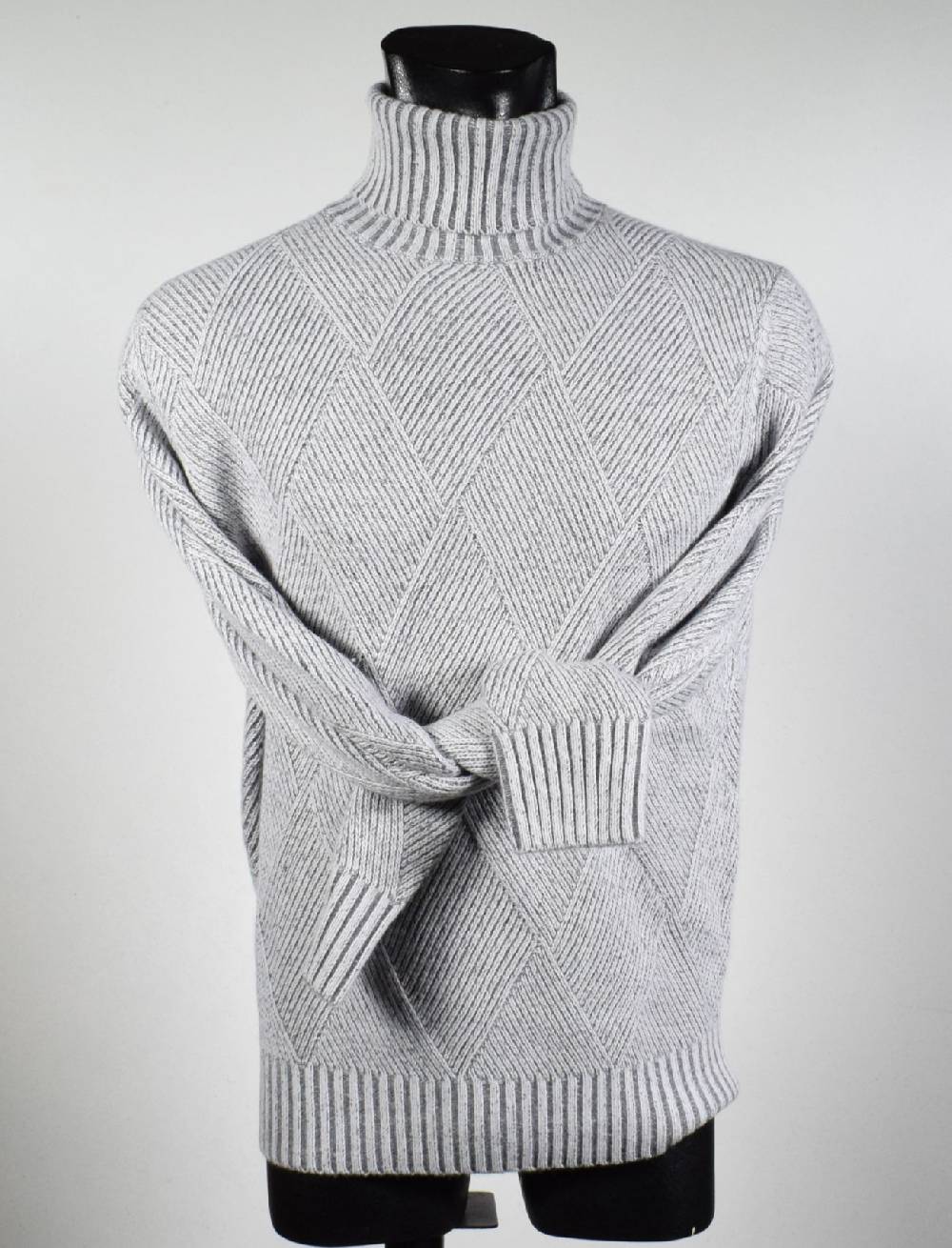 Cavalieri Milano Dolcevita intarsio vanisè cavalieri lana cashmere Offerta