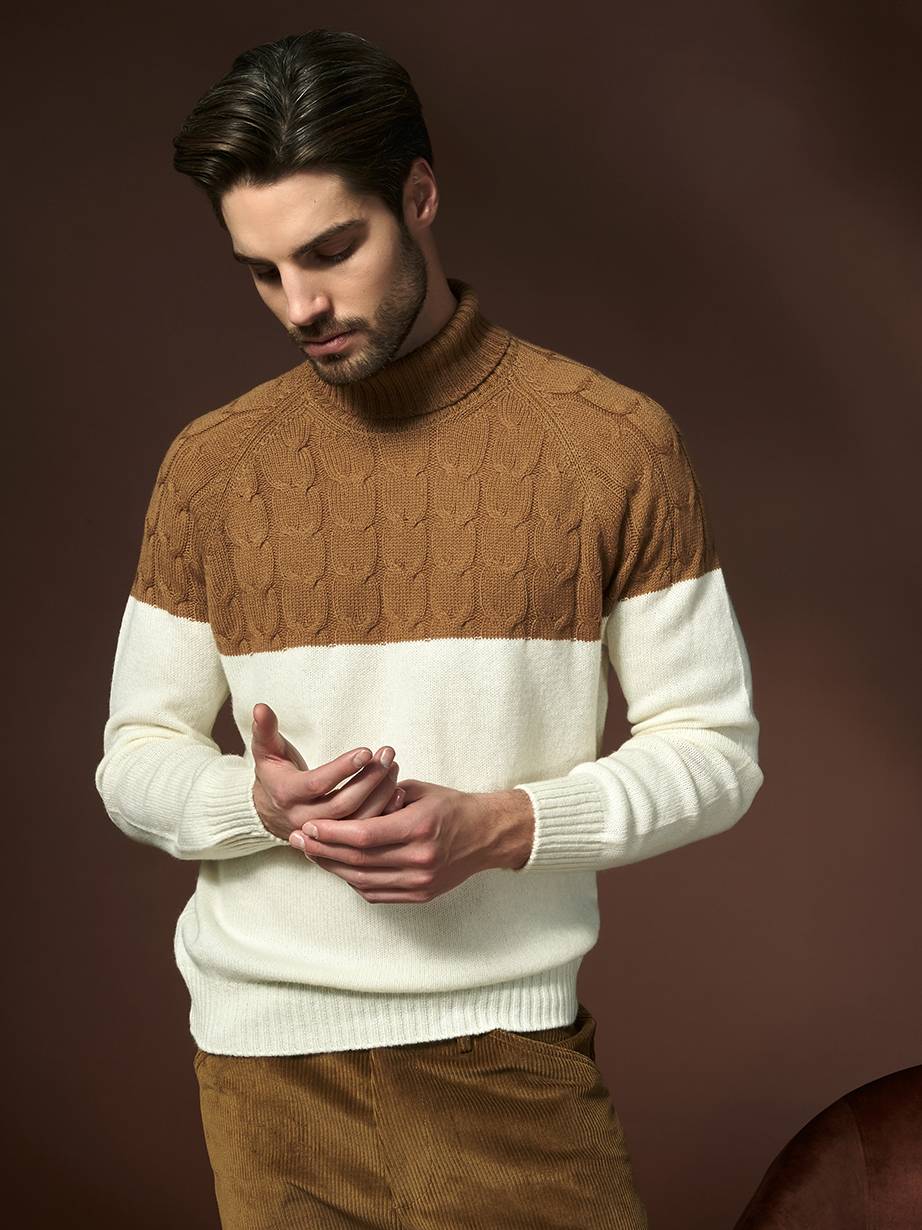 Gran Sasso Dolcevita gran sasso in air wool bicolore Outlet