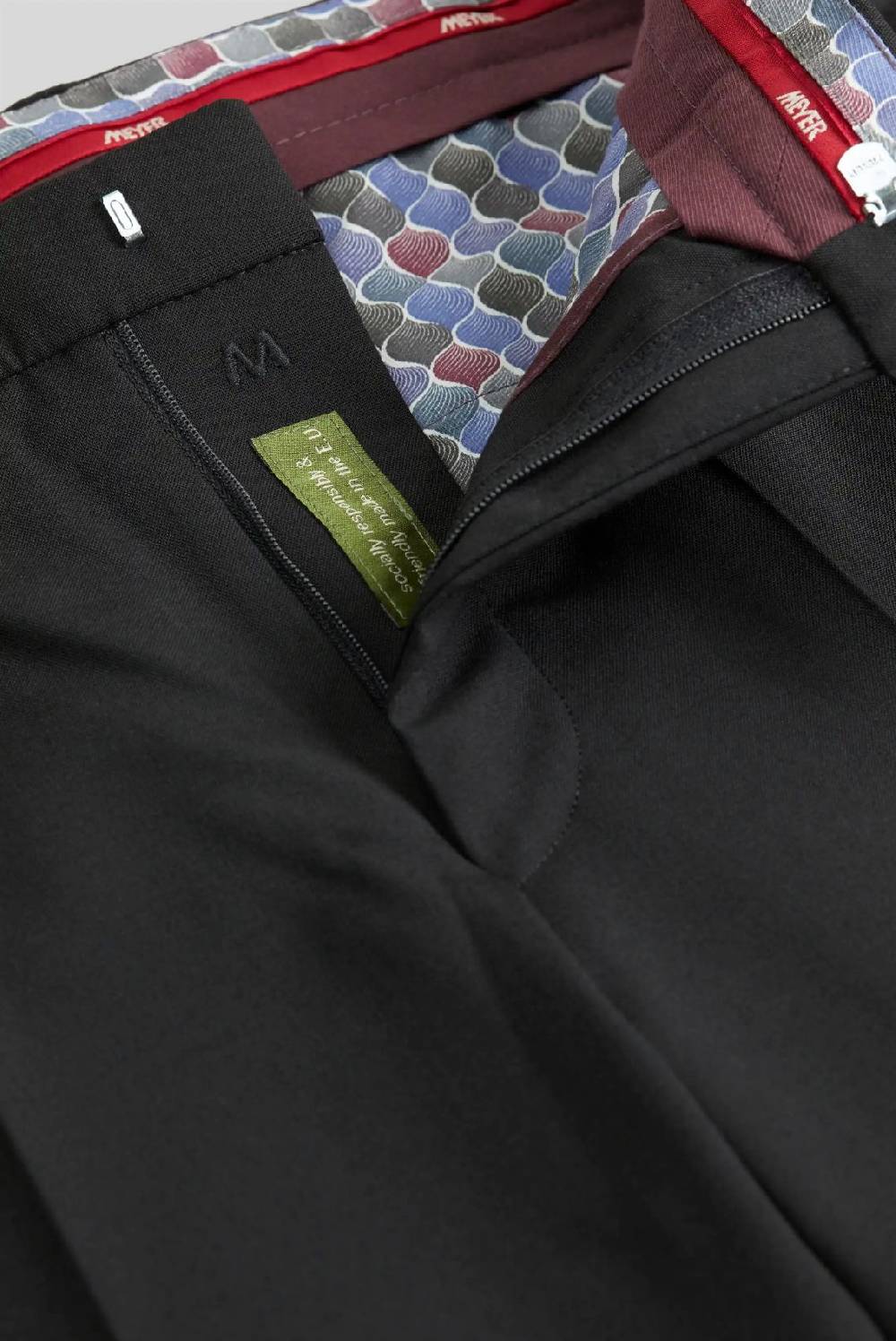 Meyer Pantalone meyer nero regular tropical comfort fit Italy