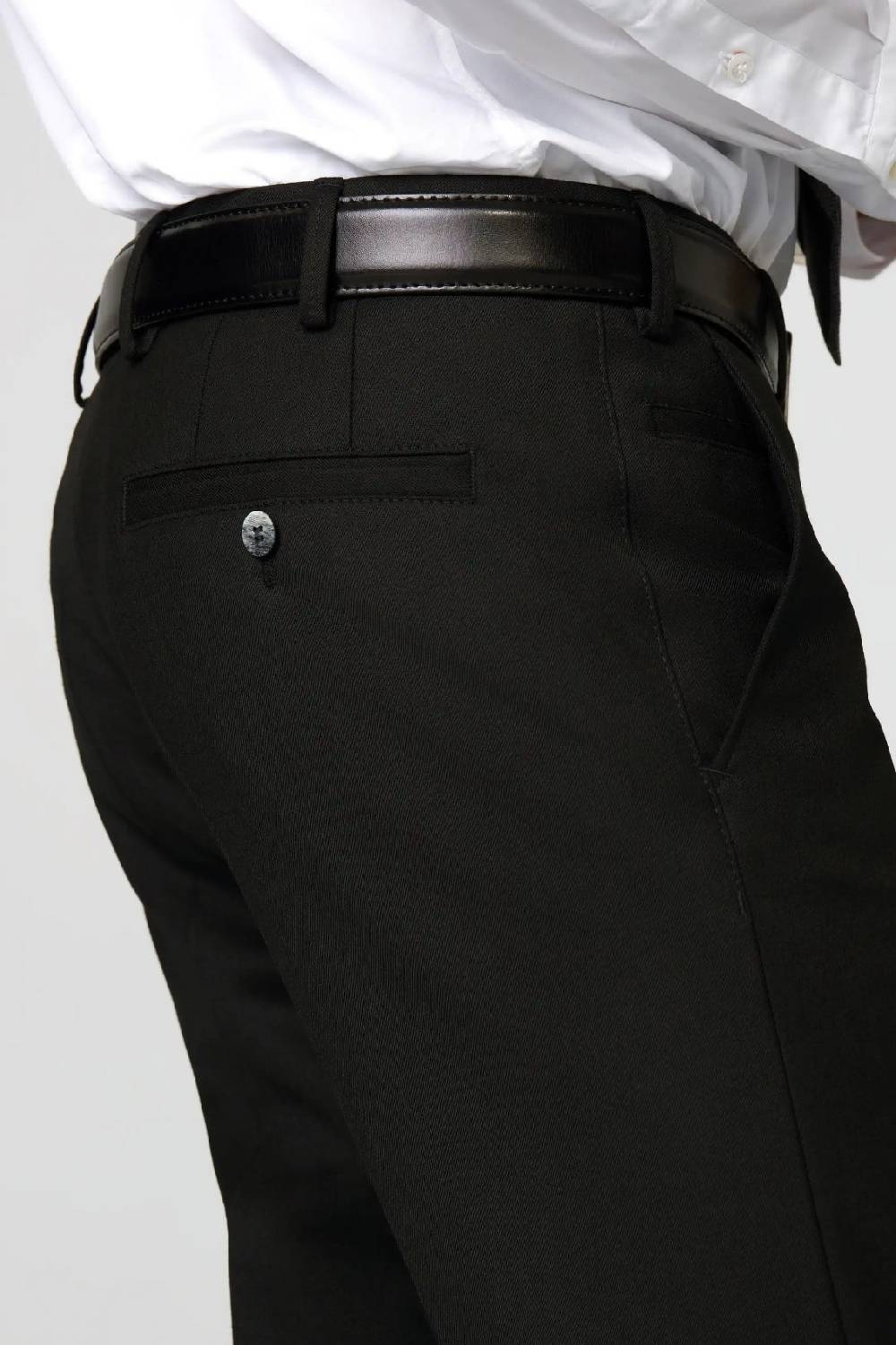Meyer Pantalone meyer nero in premium soft twill comfort fit Italia