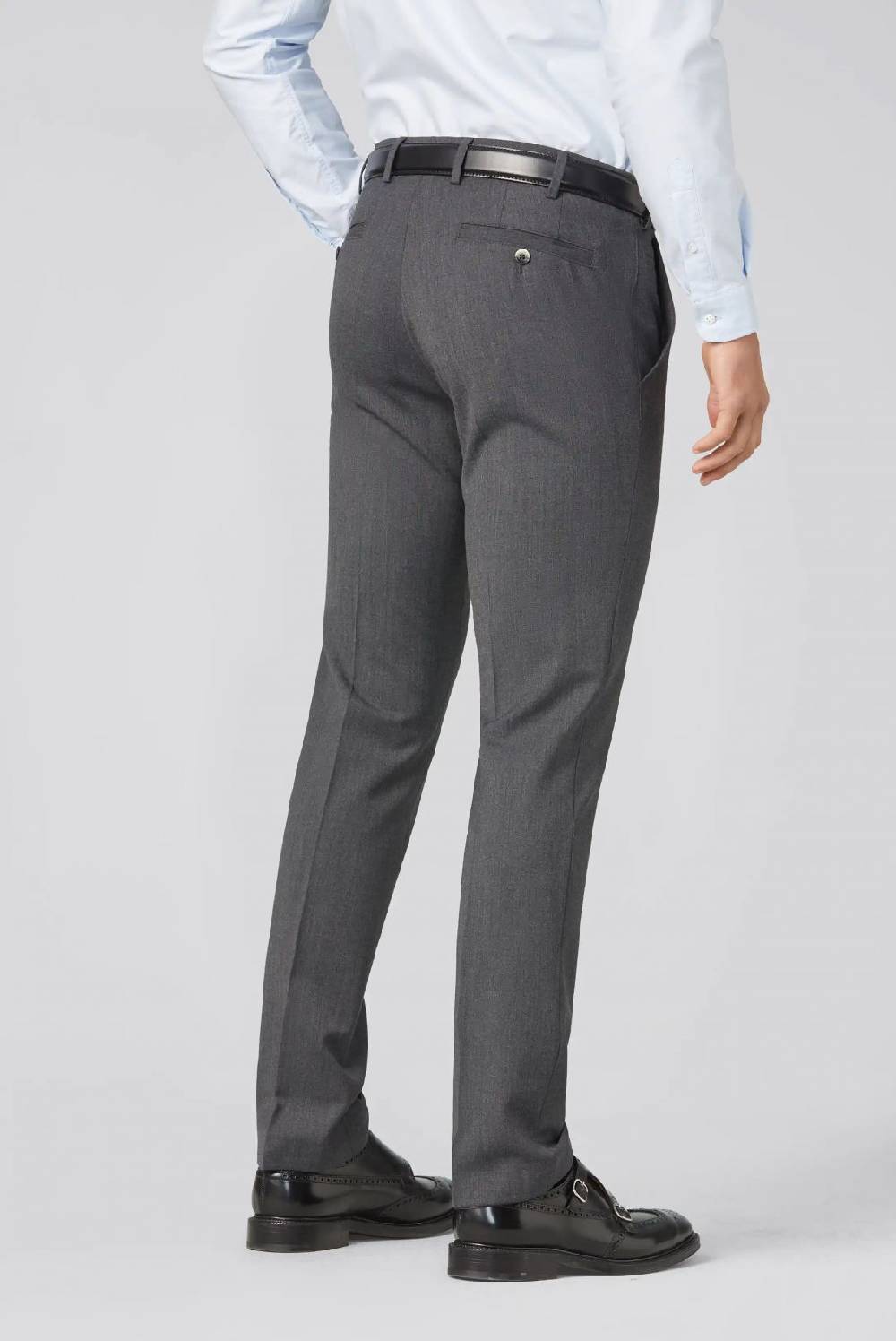 Meyer Pantalone meyer grigio medio in premium soft twill comfort fit 2025