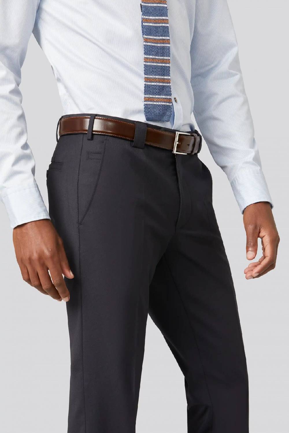 Meyer Pantalone meyer blu in premium soft twill comfort fit Nuovo