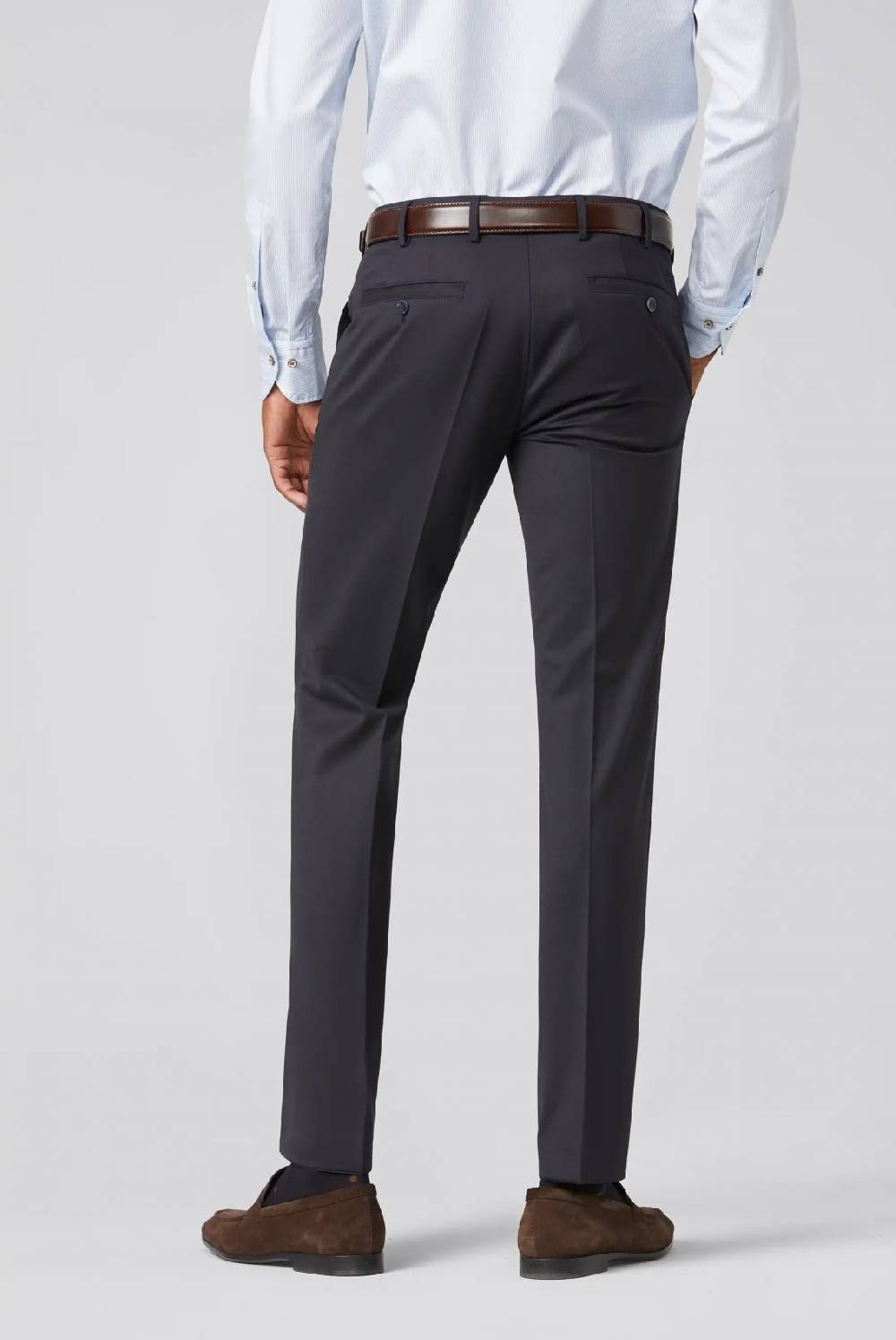 Meyer Pantalone meyer blu in premium soft twill comfort fit Nuovo
