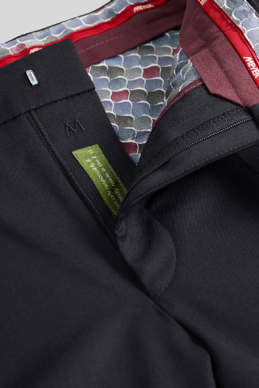 Meyer Pantalone meyer blu in premium soft twill comfort fit Nuovo