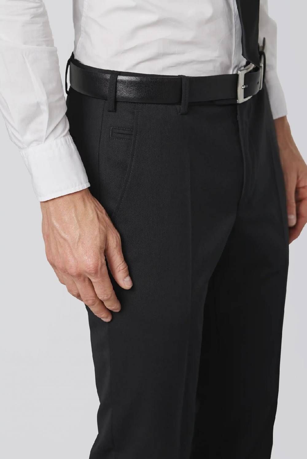 Meyer Pantalone meyer nero in twill teflon stretch Vendita