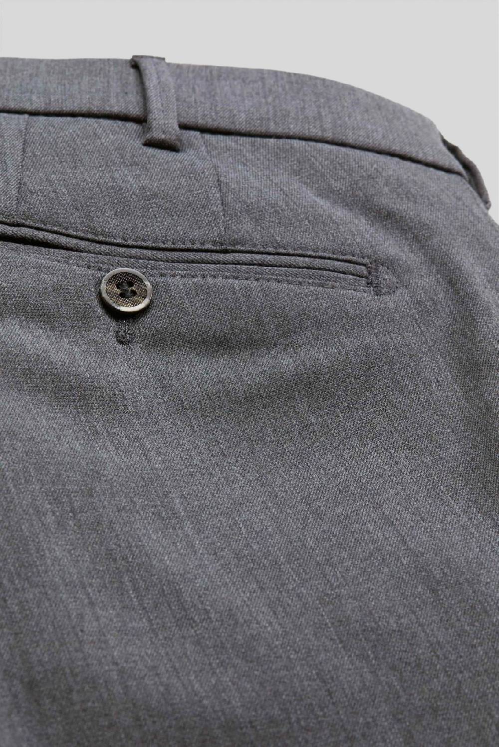Meyer Pantalone meyer grigio medio in twill teflon stretch Promozione