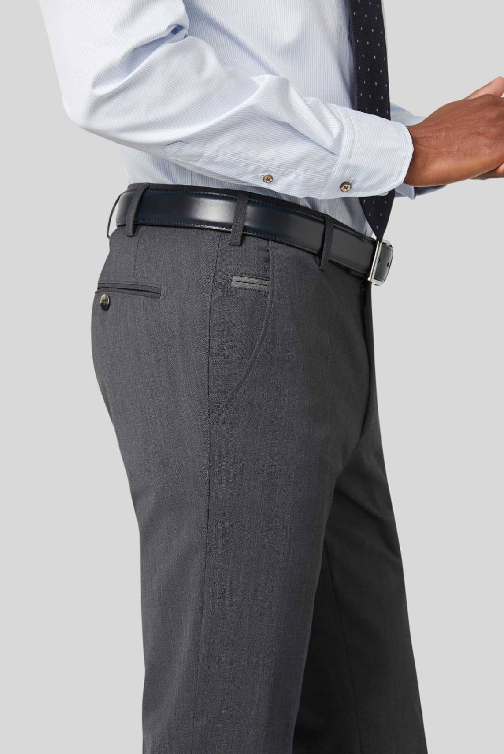 Meyer Pantalone grigio medio meyer travel twill modern fit Pezzi Unici