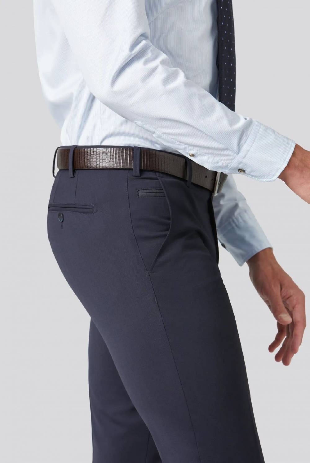 Meyer Pantalone blu meyer travel twill modern fit Soddisfazione Garantita