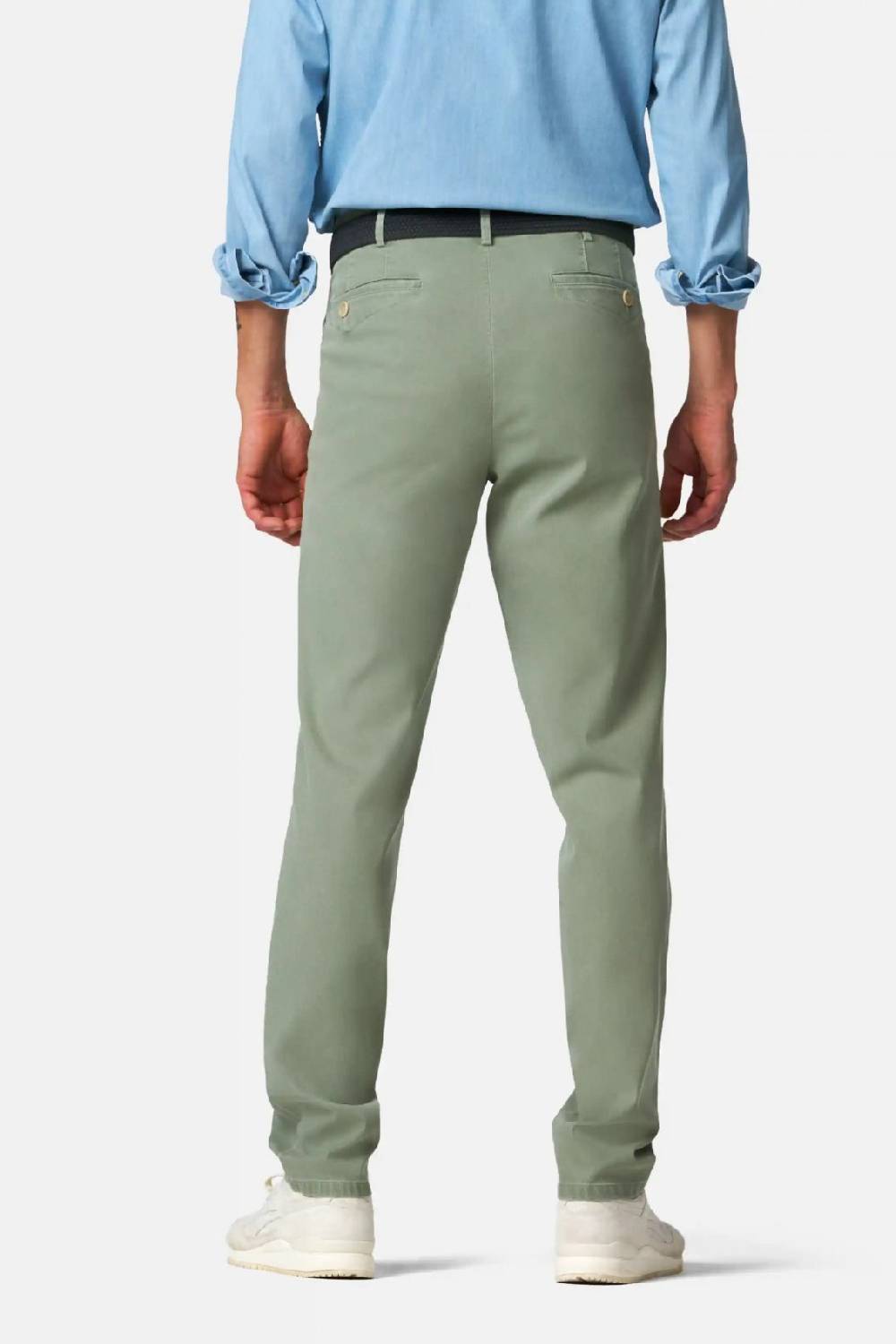 Meyer Pantalone modern fit verde salvia meyer cotone microstruttura stretch Fino Al -60%