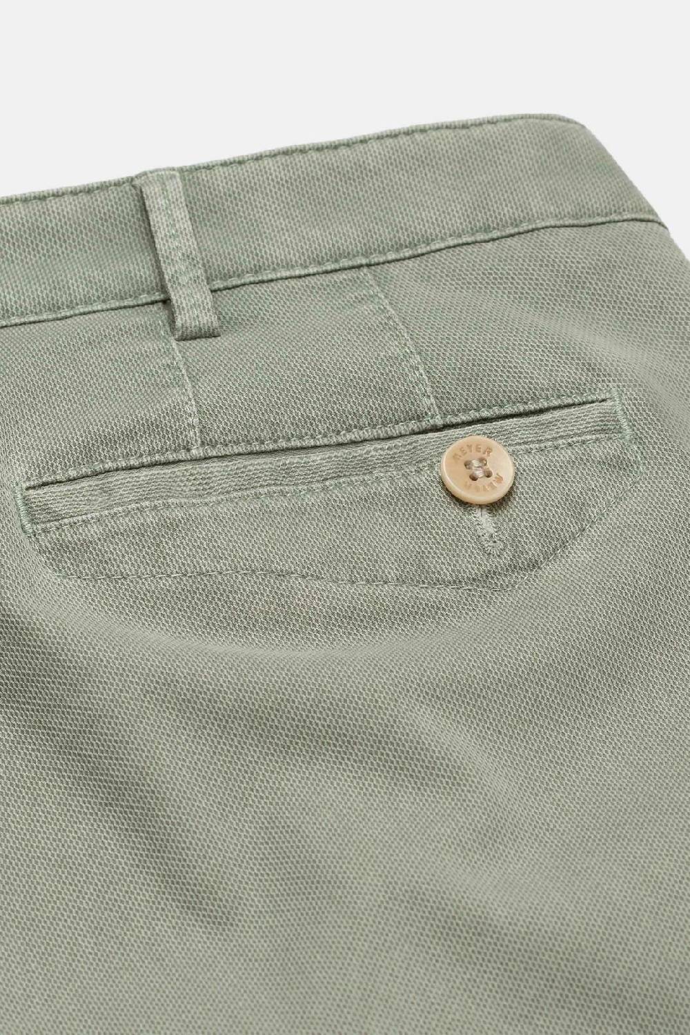 Meyer Pantalone modern fit verde salvia meyer cotone microstruttura stretch Fino Al -60%