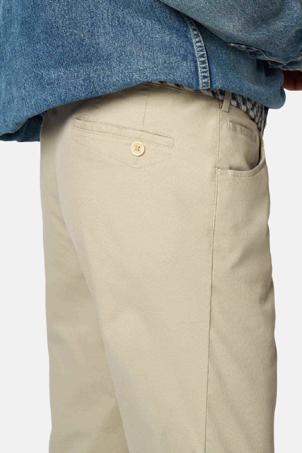 Meyer Pantalone modern fit beige meyer cotone microstruttura stretch Affare Del Giorno