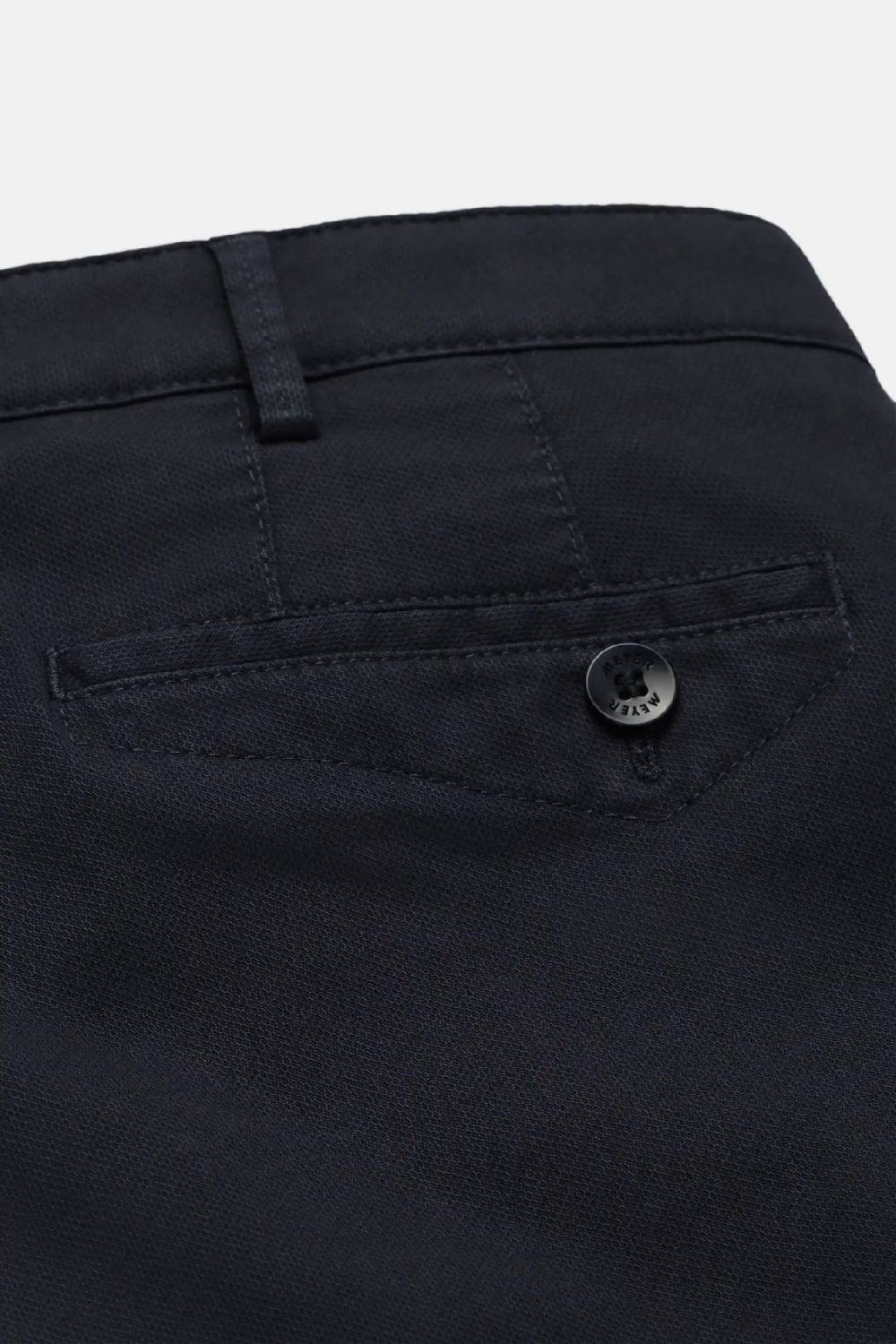 Meyer Pantalone modern fit blu meyer cotone microstruttura stretch Sottocosto