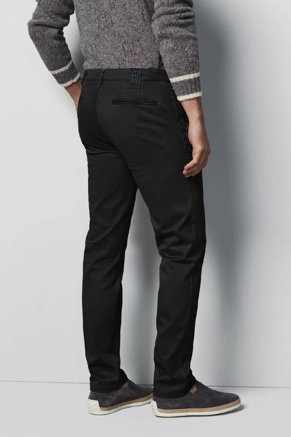 Meyer Pantalone regular fit nero cotone bio stretch m5 by meyer Novità