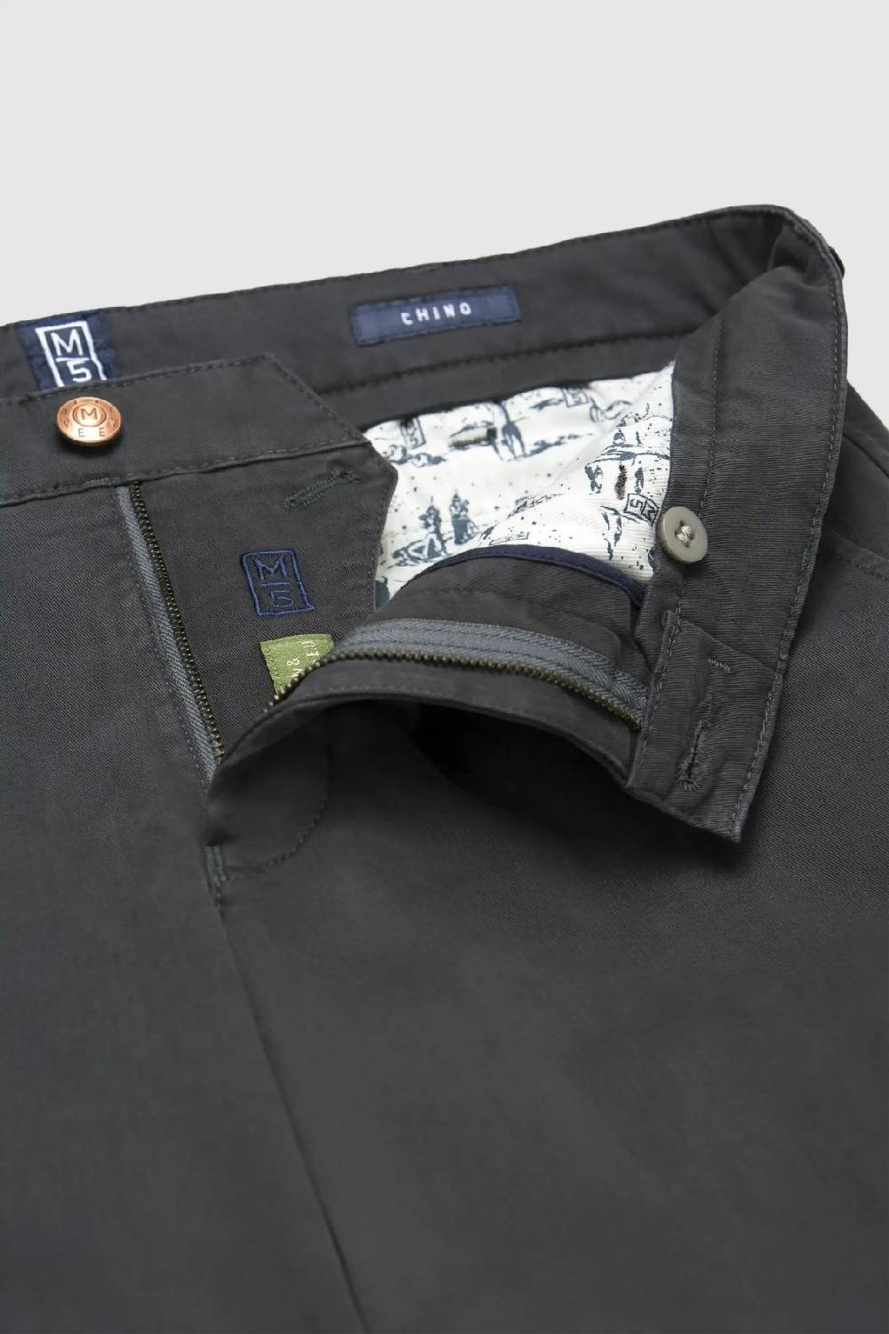 Meyer Pantalone regular fit grigio antracite cotone bio stretch m5 by meyer Presa