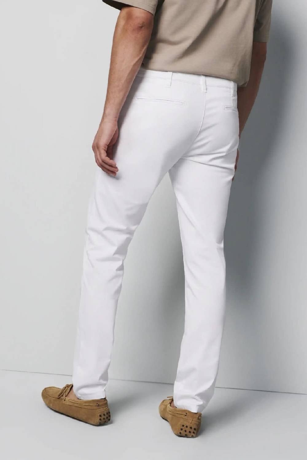 Meyer Pantalone regular fit bianco cotone bio stretch m5 by meyer Economico