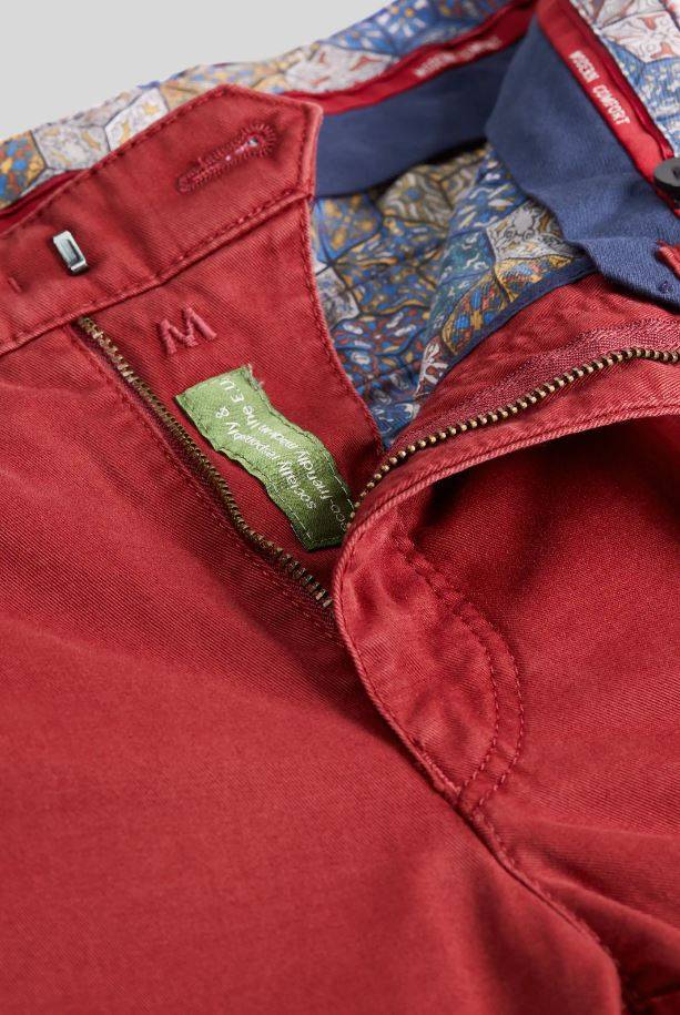Meyer Pantalone rosso meyer in cotone stretch drop quattro comfort fit Online