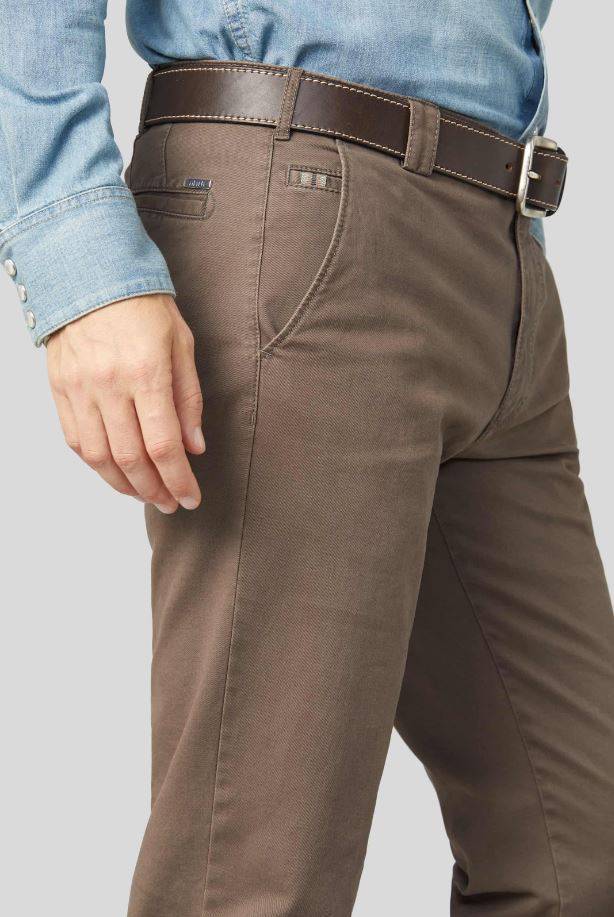 Meyer Pantalone color pietra meyer in cotone stretch drop quattro comfort fit Outlet