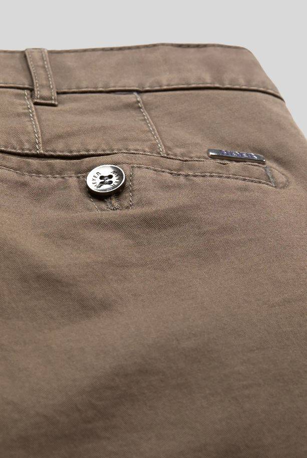 Meyer Pantalone color pietra meyer in cotone stretch drop quattro comfort fit Outlet
