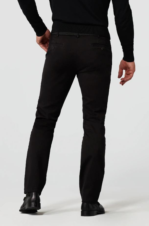 Meyer Pantalone nero meyer in cotone stretch drop quattro comfort fit In Vendita