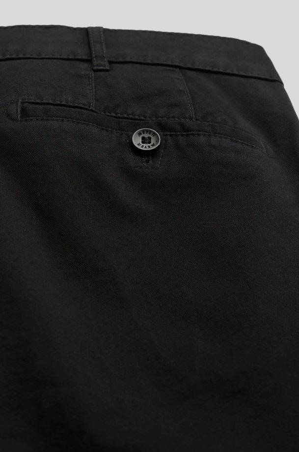 Meyer Pantalone nero meyer in cotone stretch drop quattro comfort fit In Vendita