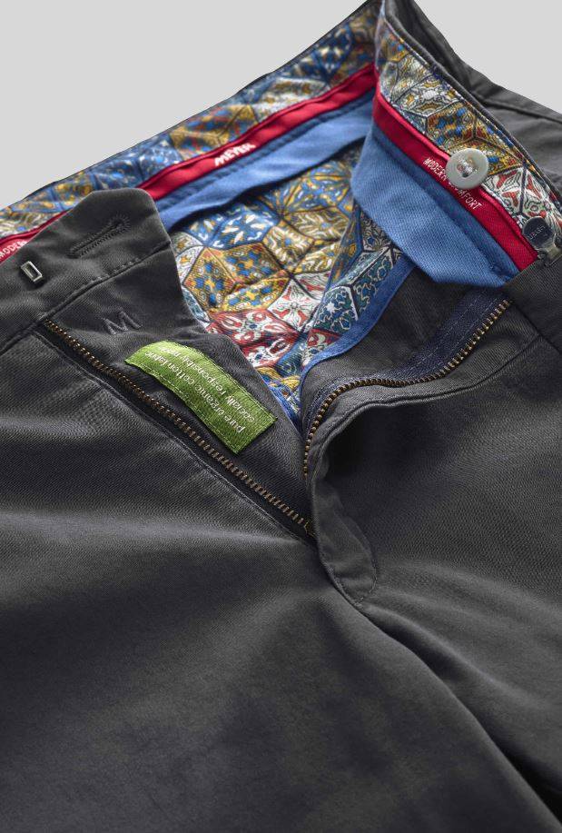 Meyer Pantalone grigio antracite meyer in cotone stretch drop quattro comfort fit Saldi