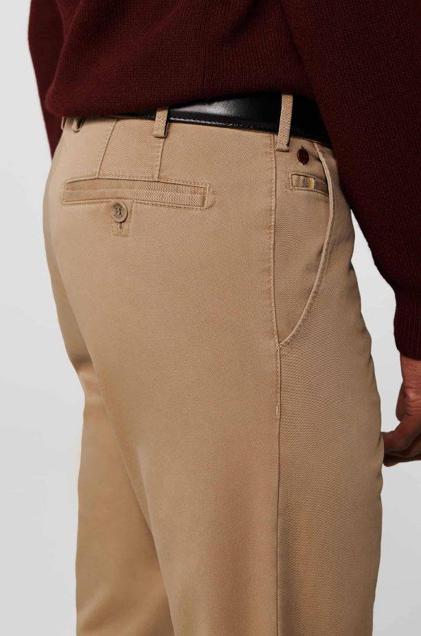Meyer Pantalone color cammello meyer in cotone stretch drop quattro comfort fit Offerte
