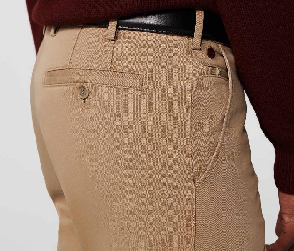 Meyer Pantalone color cammello meyer in cotone stretch drop quattro comfort fit Offerte