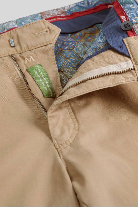 Meyer Pantalone color cammello meyer in cotone stretch drop quattro comfort fit Offerte
