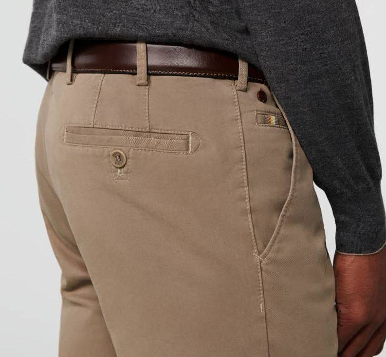Meyer Pantalone beige meyer in cotone stretch drop quattro comfort fit Vendita Calda