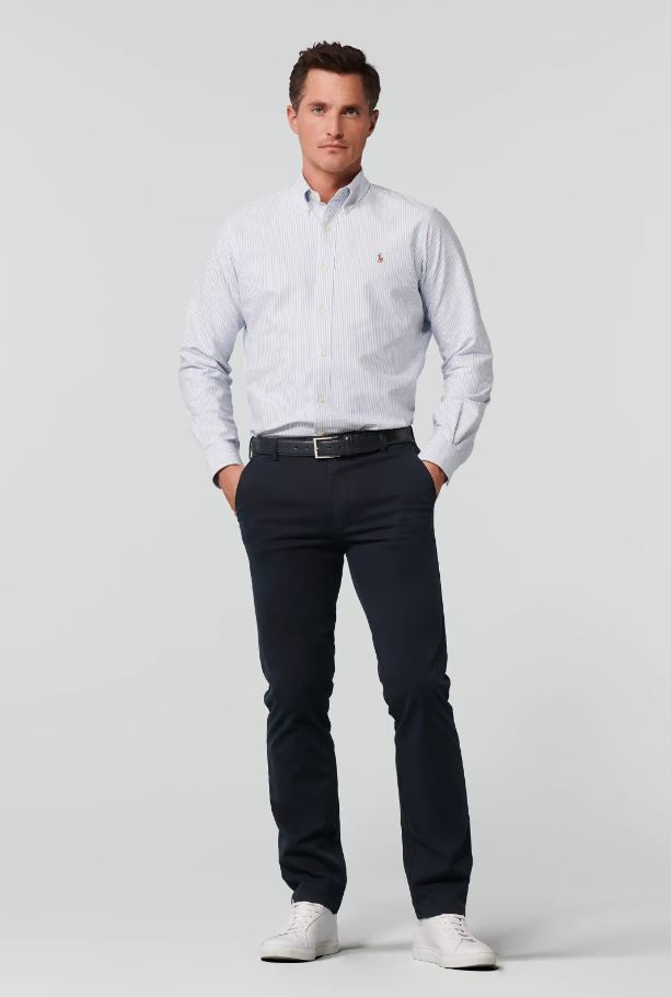 Meyer Pantalone blu meyer in cotone stretch drop quattro comfort fit Vendita Economica