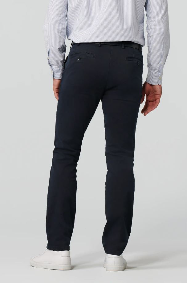 Meyer Pantalone blu meyer in cotone stretch drop quattro comfort fit Vendita Economica