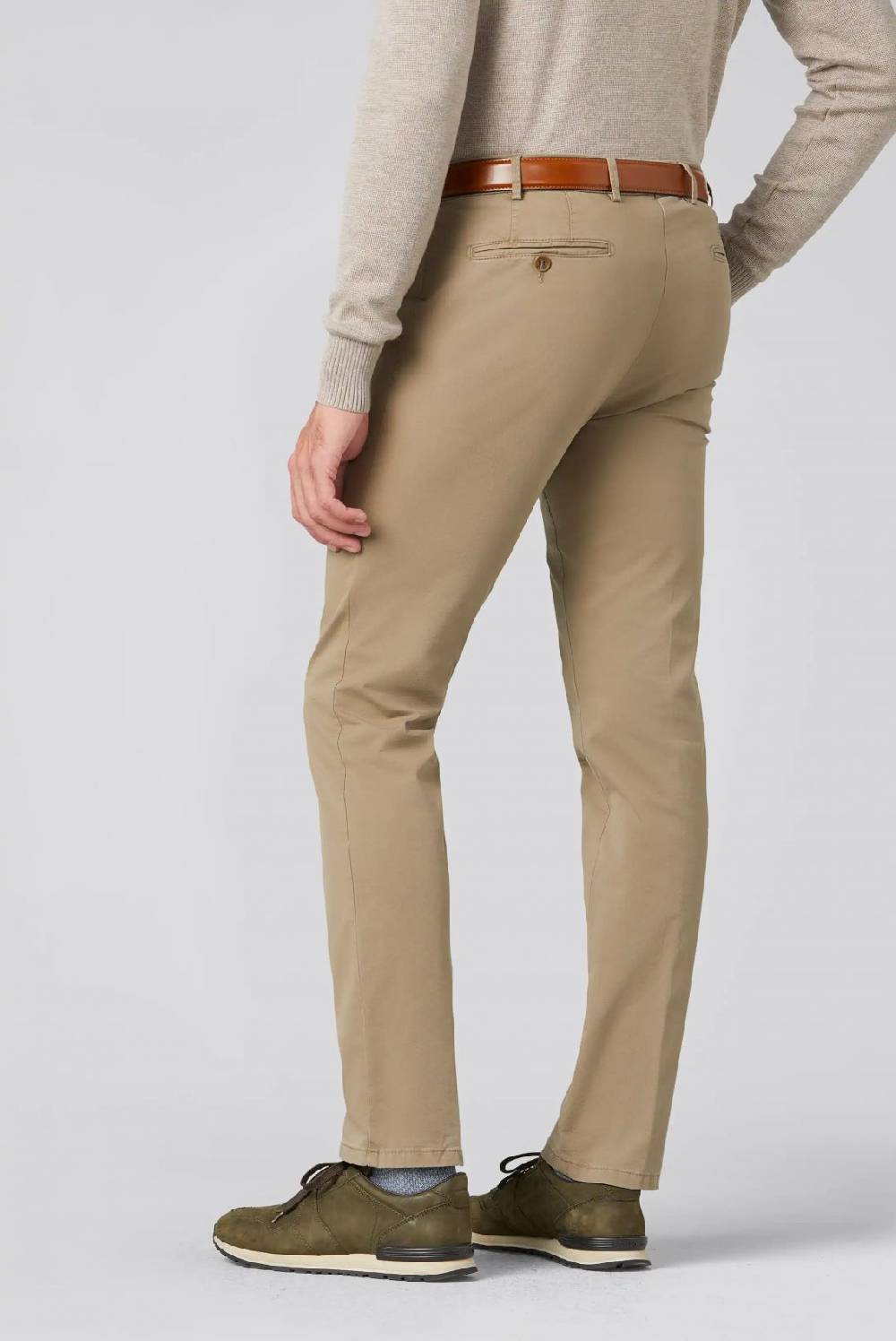 Meyer Pantalone color pietra meyer cotone bio stretch modern fit Saldi Di Fabbrica