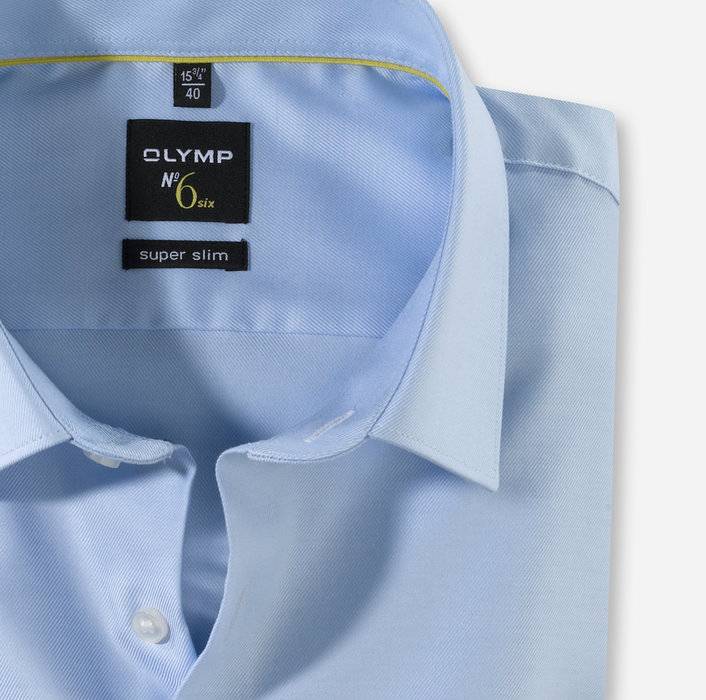 Olymp Camicia celeste super slim fit olymp cotone twill stretch Negozio