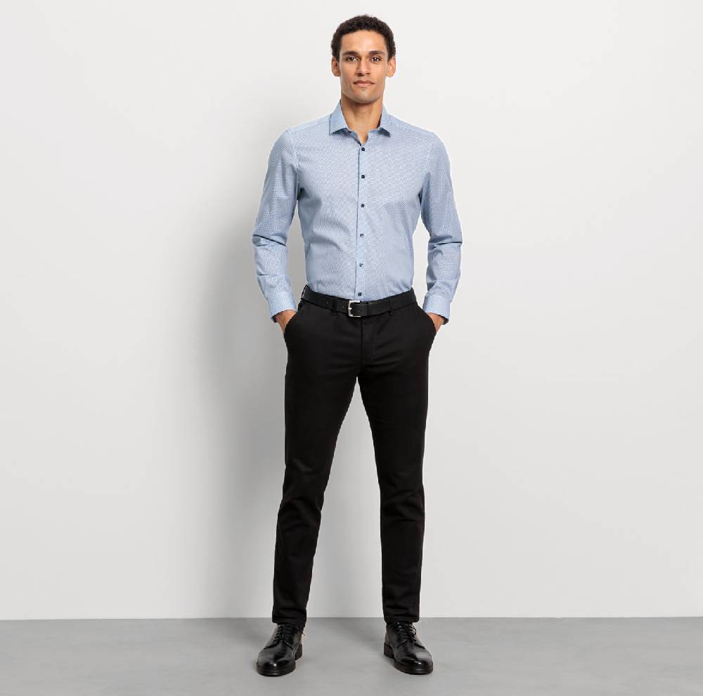 Olymp Camicia olymp level five slim fit olymp cotone stretch stampato Moda