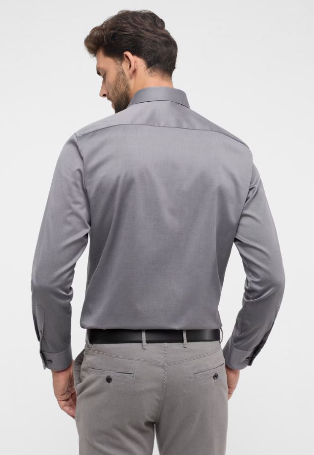Eterna Camicia grigia eterna modern fit collo classico italiano Pezzi Unici